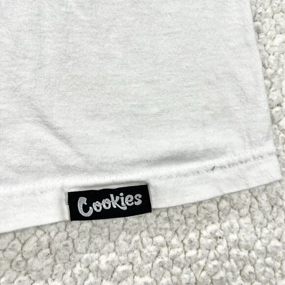 Cookies SF Logo T-Shirt Graphic Print Men’s XL  White Urban Streetwear Skater - Picture 3 of 7